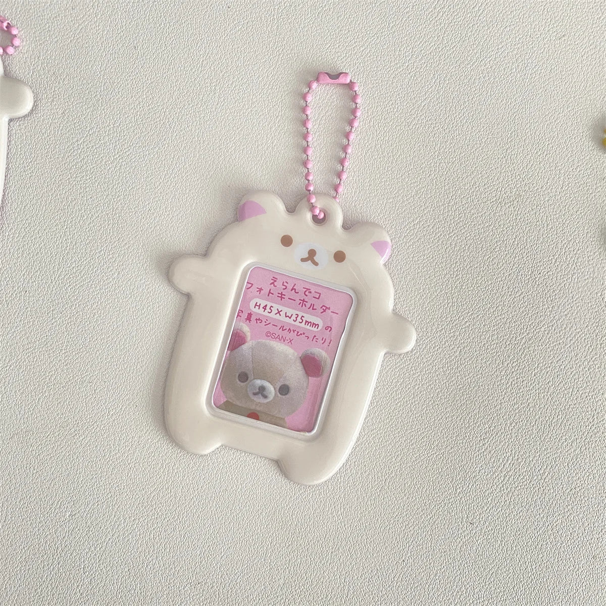 Kawaii Bear Photo Card Keychain