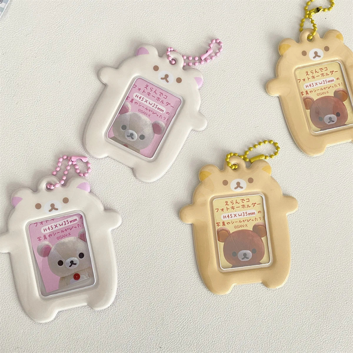 Kawaii Bear Photo Card Keychain