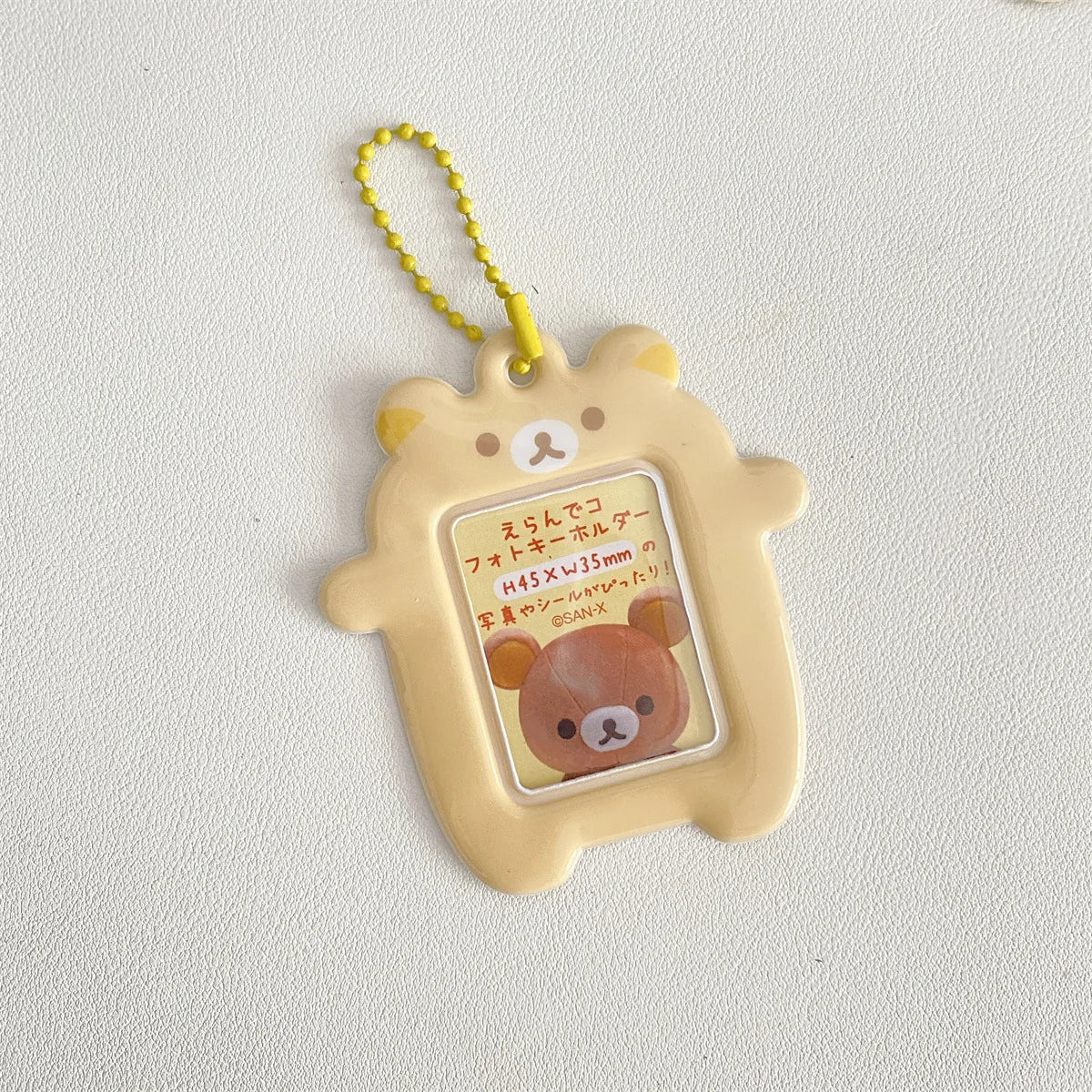 Kawaii Bear Photo Card Keychain